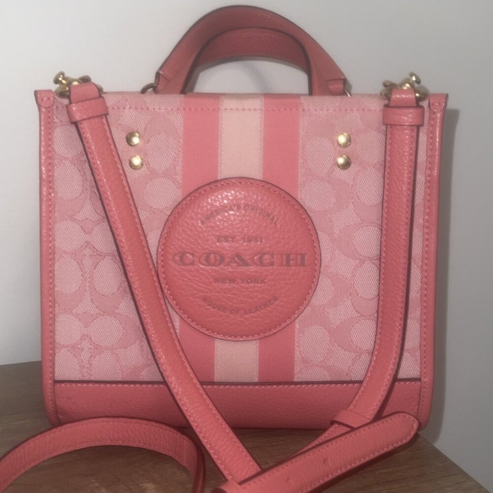 Coach Pink Summer Mini Tote Handbag - Barely Used - Dempsey 22